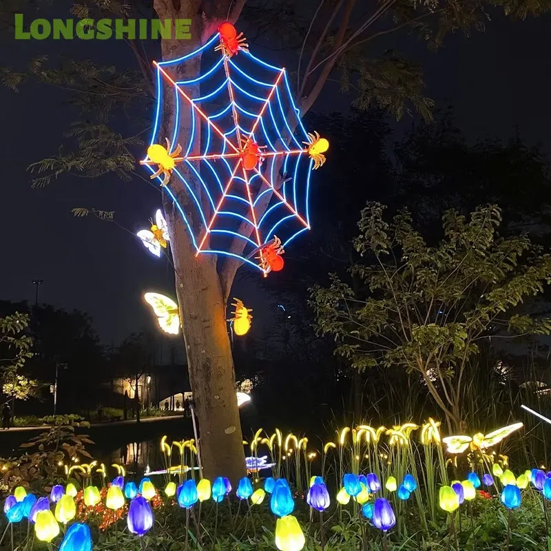 Outdoor Lighting Tree - أضواء LED على شكل شبكة عنكبوت