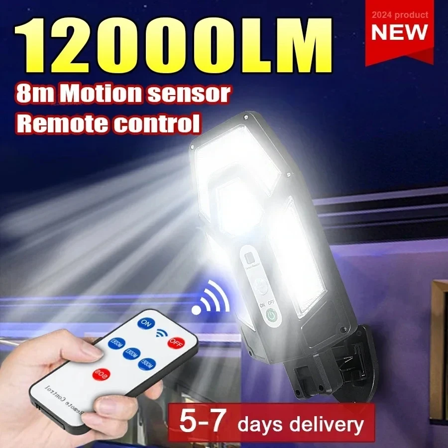 Photocell Outdoor Lighting - 12000LM مصباح الجدار الشمسي القوي مع
