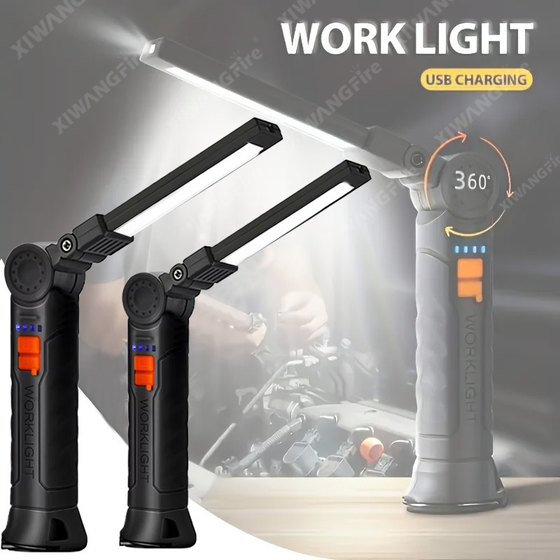 Outdoor Lighting Setup - مصباح يدوي LED قابل لإعادة الشحن
