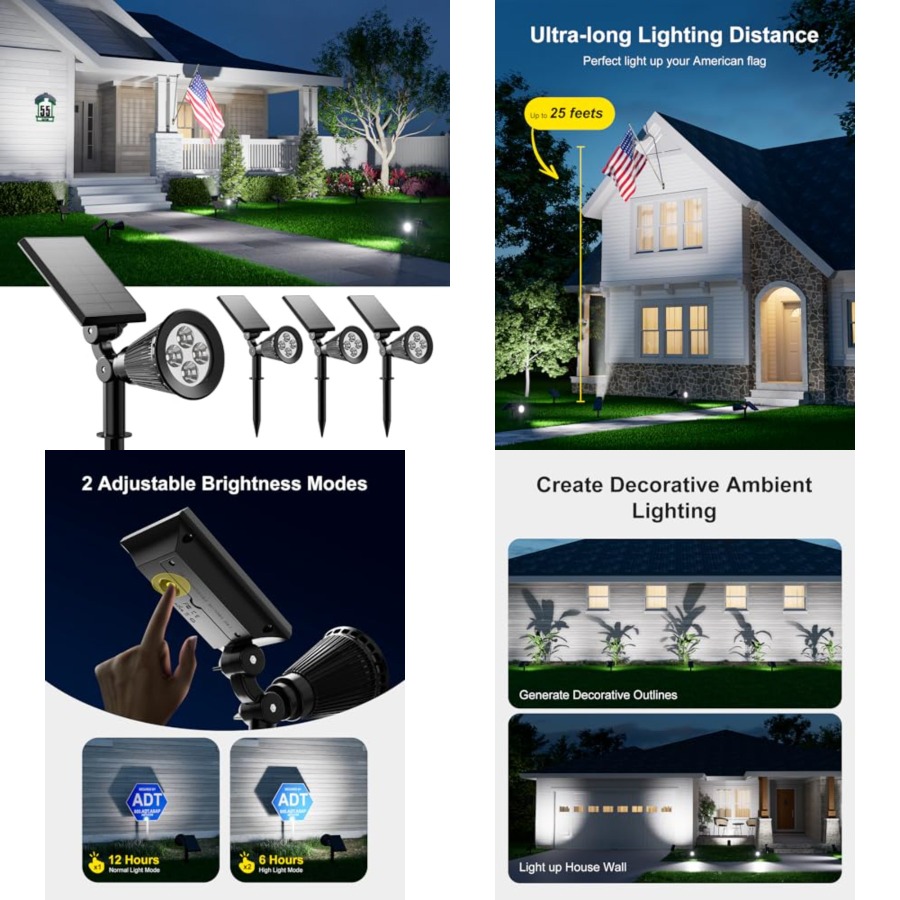 Outdoor Lighting Tree - أضواء شمسية خارجية مقاومة للماء للأشجار