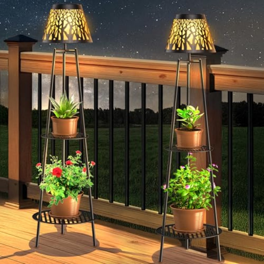 Outdoor Lighting Led - مصباح أرضي شمسي خارجي مع حامل