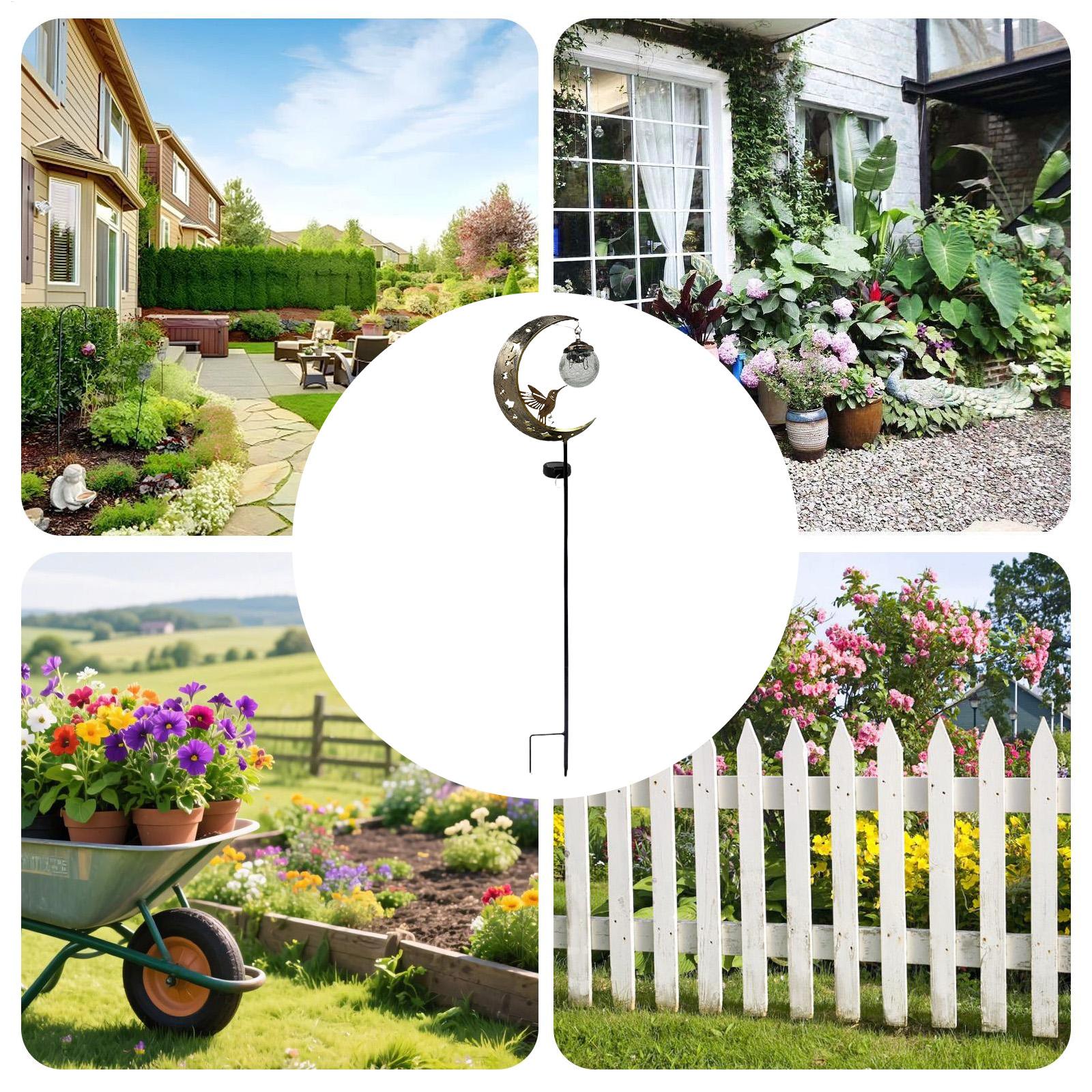 Outdoor Lighting Yard Stakes - أضواء شمسية خارجية على شكل قمر