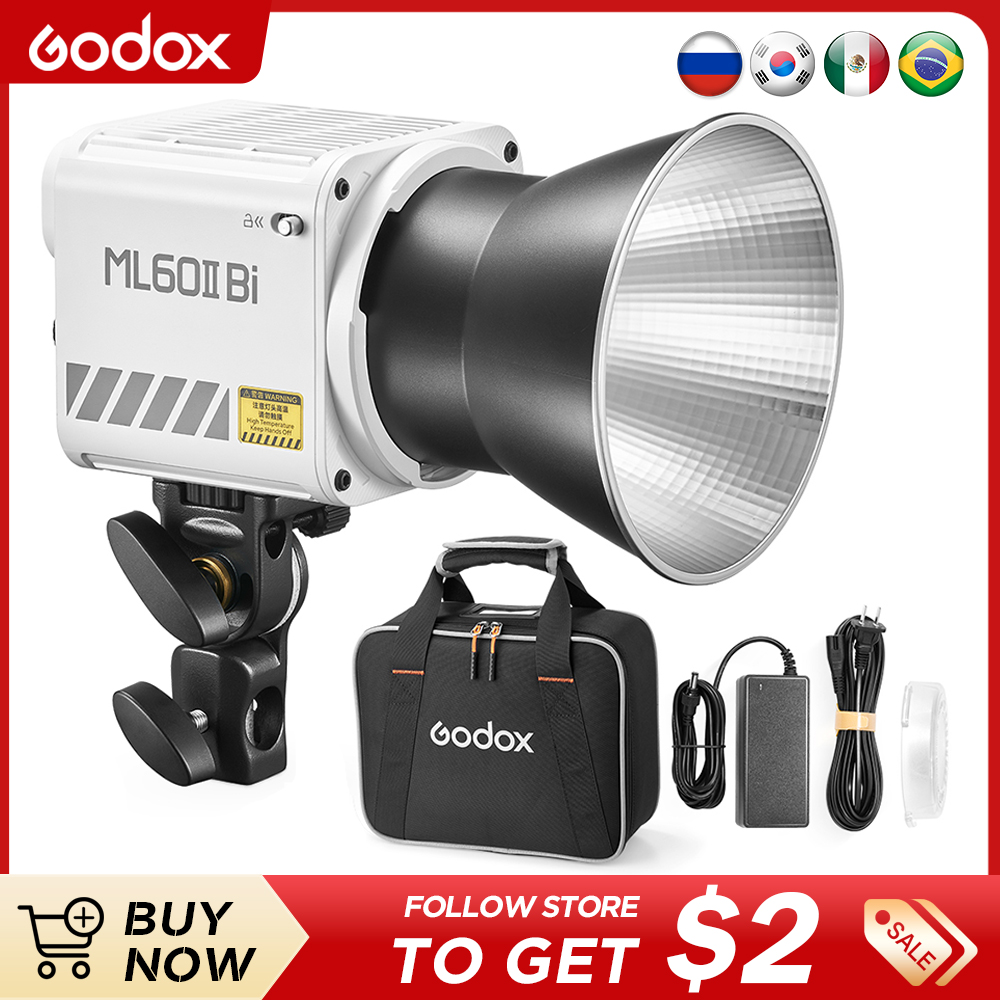 Outdoor Lighting Kit Photography - Godox ML60II BI الفيديو الضوئي 2800K