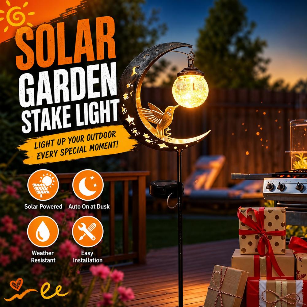 Outdoor Lighting Yard Stakes - مصباح حديقة شمسي على شكل طائر