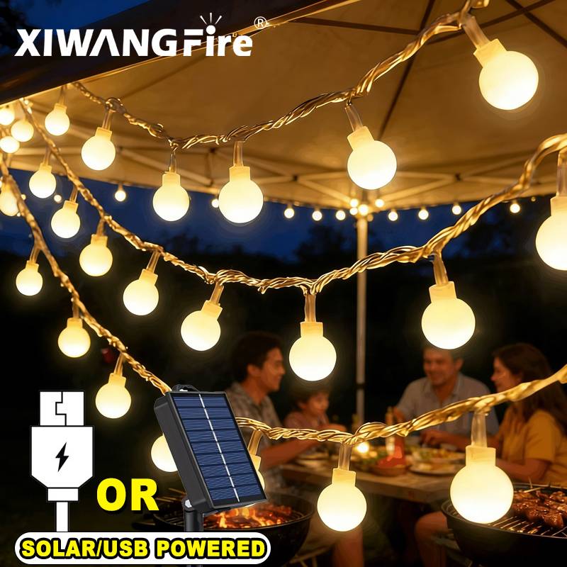 أضواء خيطية تعمل بالطاقة الشمس - مراجعة Outdoor Lighting Led وسعره