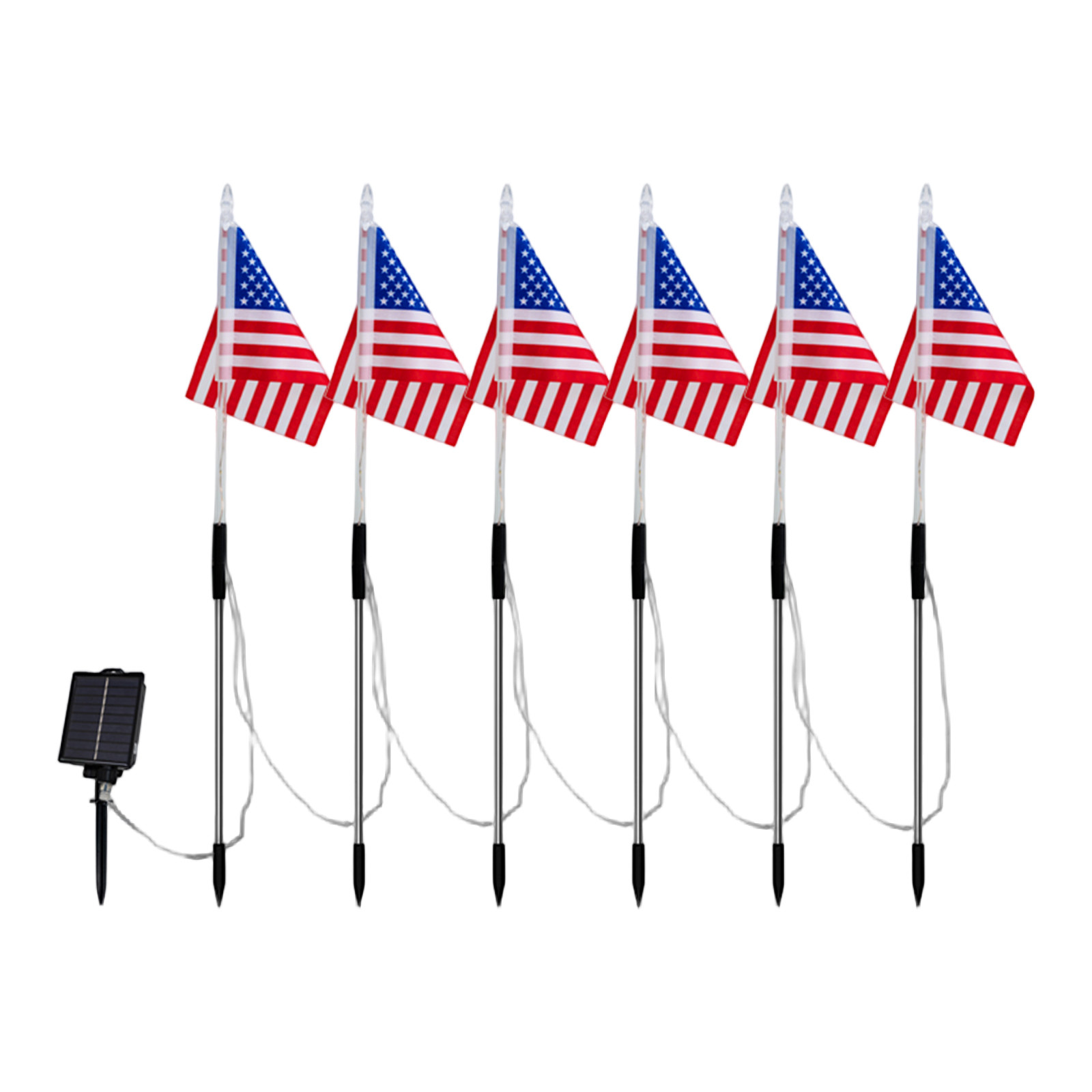 أضواء LED شمسية على شكل العلم  - مراجعة Outdoor Lighting Yard Stakes وسعره
