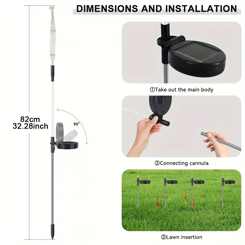 150LED الشمسية حديقة الهندباء  - مراجعة Outdoor Lighting Yard Stakes وسعره