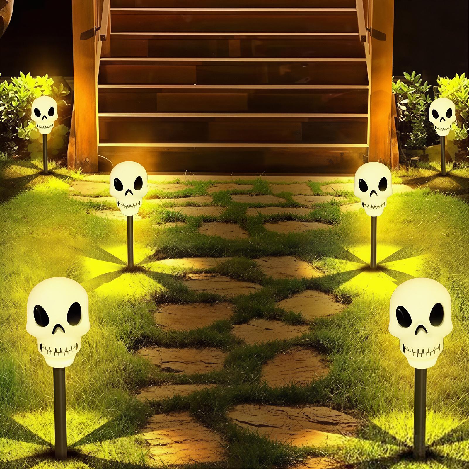 أضواء شمسية للهالوين للاستخدام - مراجعة Outdoor Lighting Yard Stakes وسعره