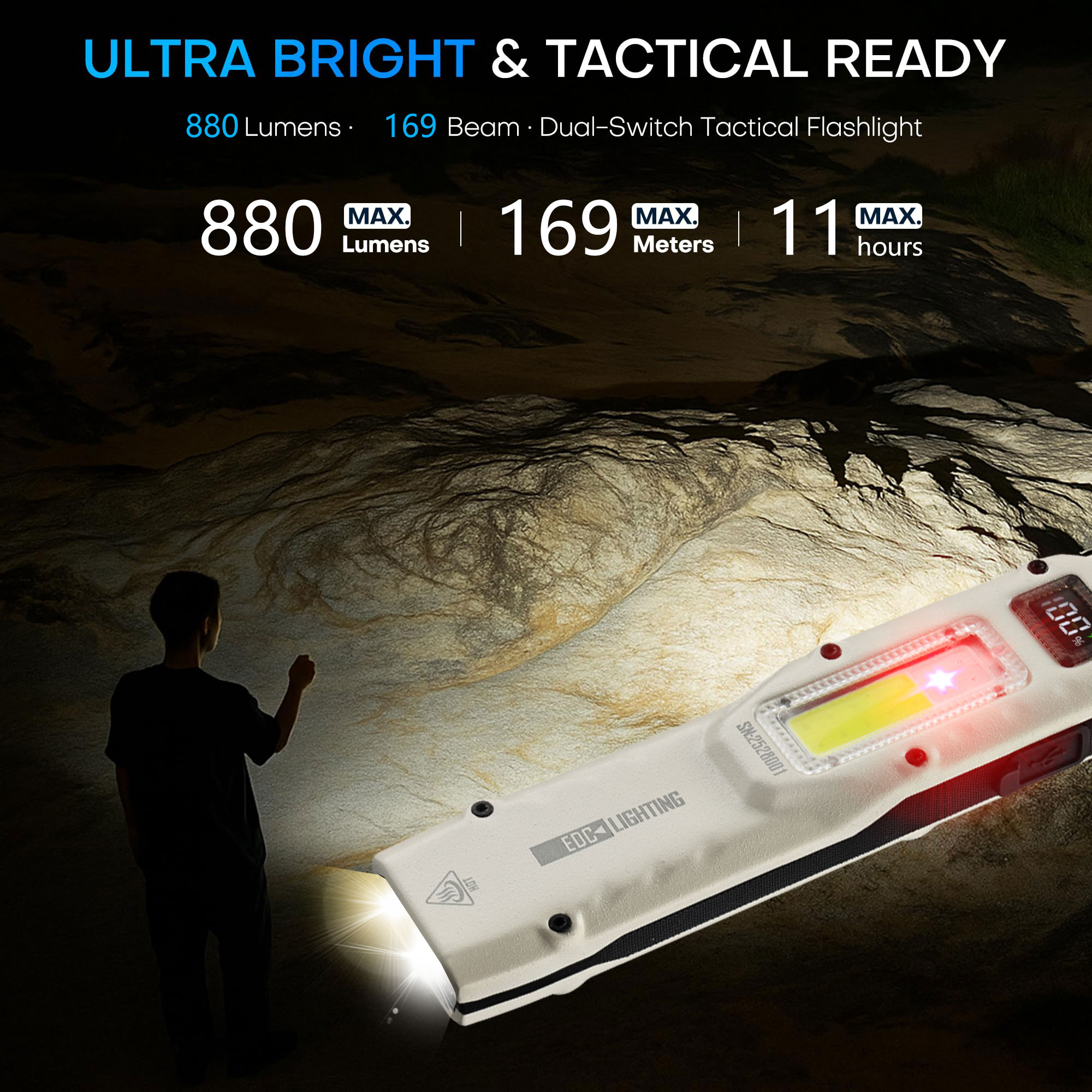 المحمولة 880LM YEMAO M28 رقيقة - مراجعة Outdoor Lighting Setup وسعره