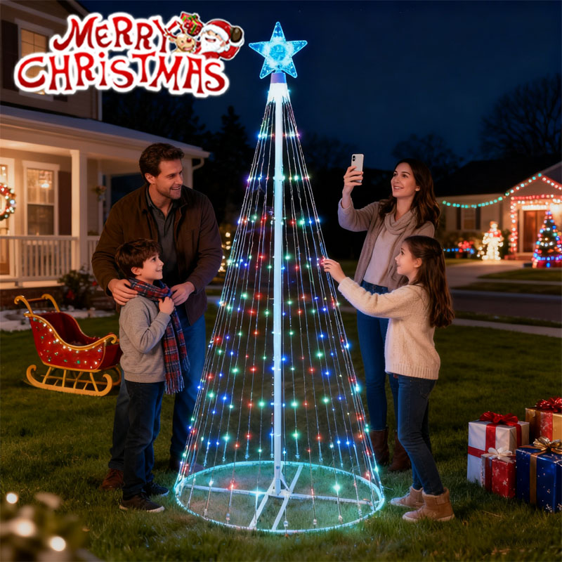 تعمل بالطاقة الشمسية LED شلال  - مراجعة Outdoor Lighting Tree وسعره