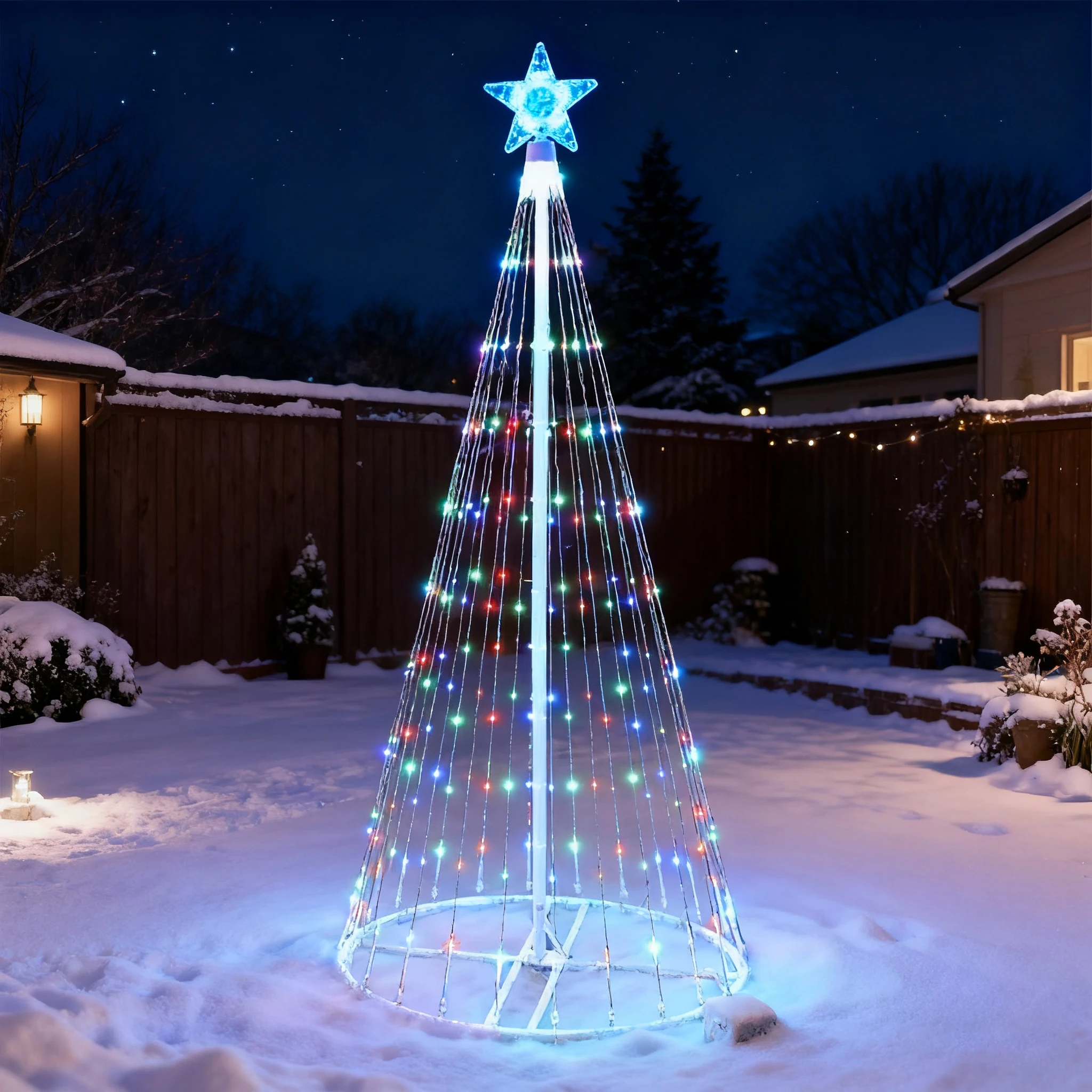 تعمل بالطاقة الشمسية LED شلال  - مراجعة Outdoor Lighting Tree وسعره
