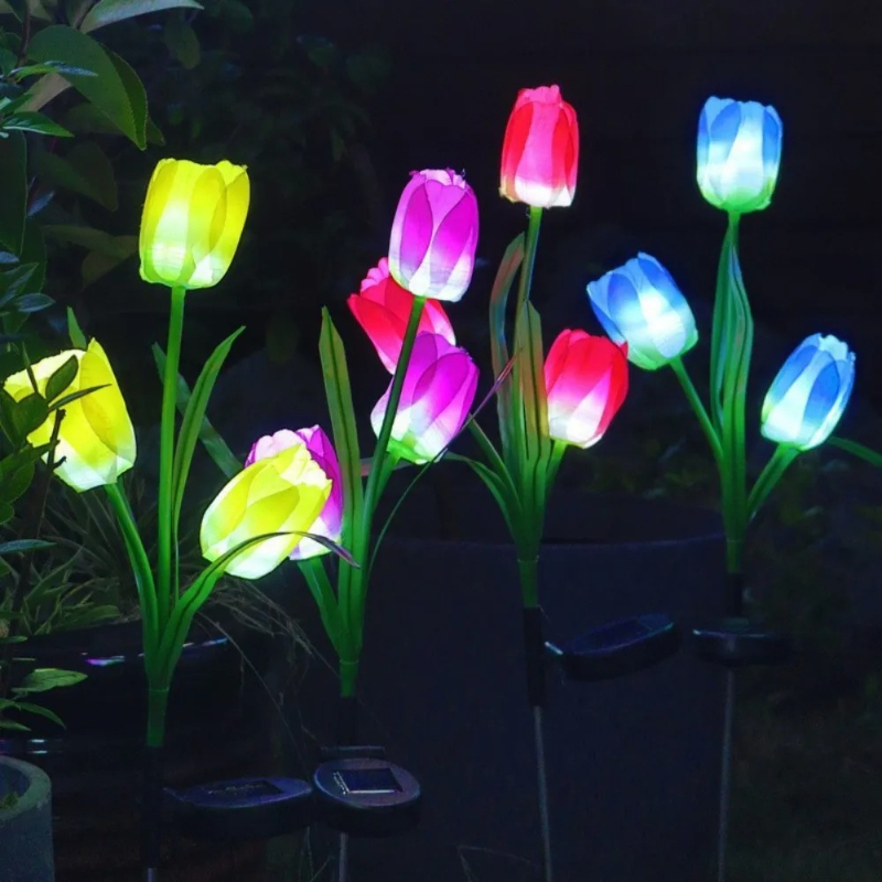مصابيح زهرة التوليب الشمسية بث - مراجعة Outdoor Lighting Options وسعره