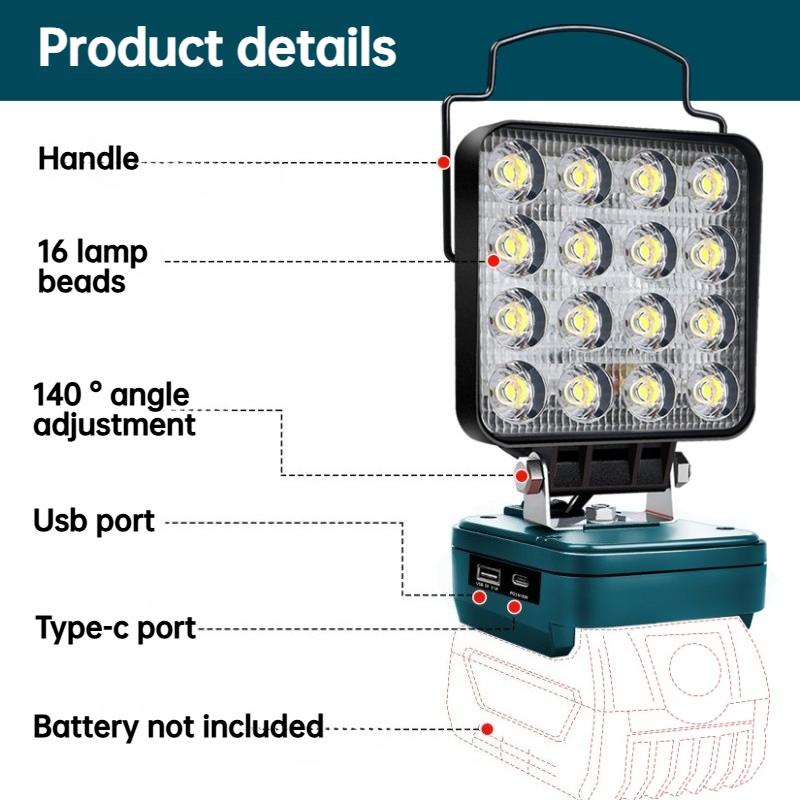 مصباح عمل LED لبطارية BOSCH 18 - مراجعة Outdoor Lighting Electrician وسعره