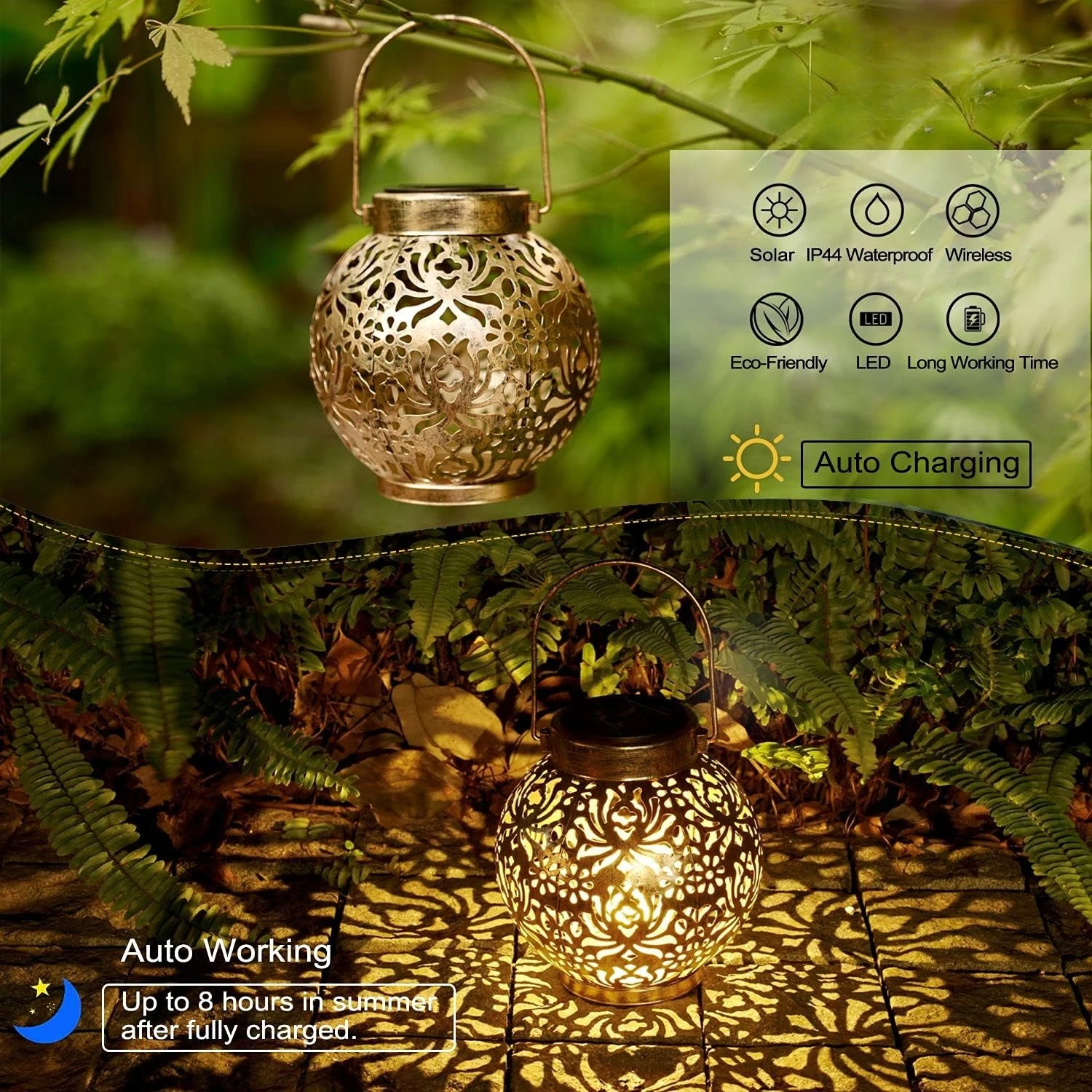 1-6 قطع من الفوانيس الشمسية ال - مراجعة Photocell Outdoor Lighting وسعره