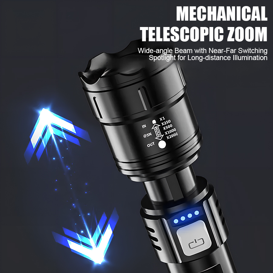 مصباح يدوي LED عالي القوة P50  - مراجعة Outdoor Lighting Setup وسعره