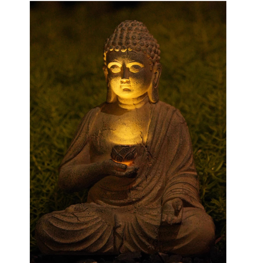 الراتنج الشمسية بوذا تمثال الن - مراجعة Outdoor Lighting Japanese وسعره