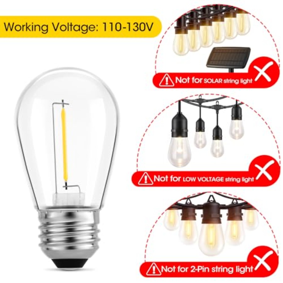 36 قطعة من مصابيح LED S14 للإض - مراجعة Outdoor Lighting Led وسعره