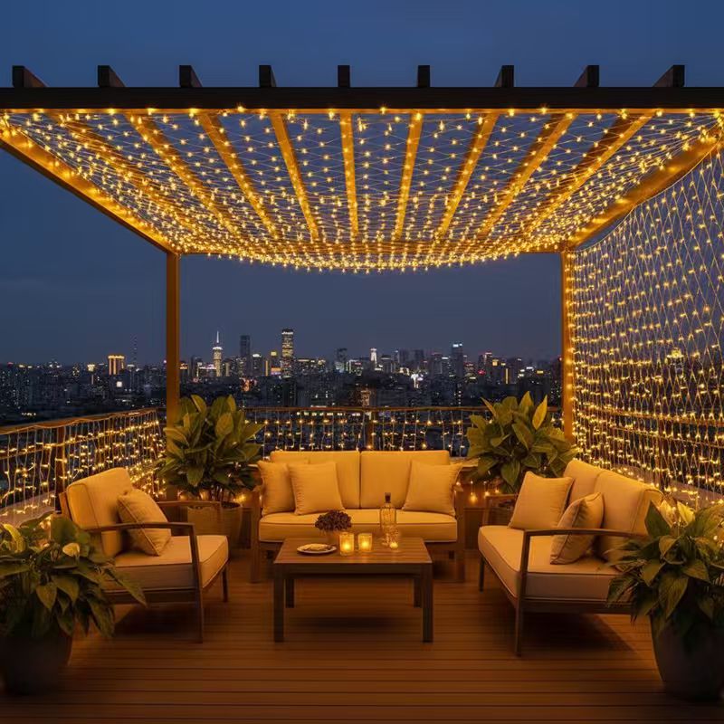 أضواء شبكية للكريسماس 3×2 متر، - مراجعة Outdoor Lighting Grid Screen وسعره