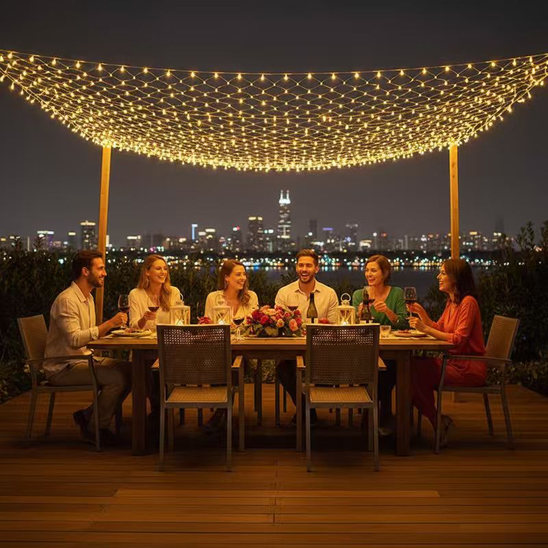 أضواء شبكية للكريسماس 3×2 متر، - مراجعة Outdoor Lighting Grid Screen وسعره