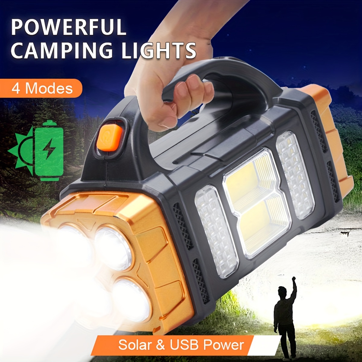 مصباح يدوي LED شمسي عالي الطاق - مراجعة Outdoor Lighting Setup وسعره