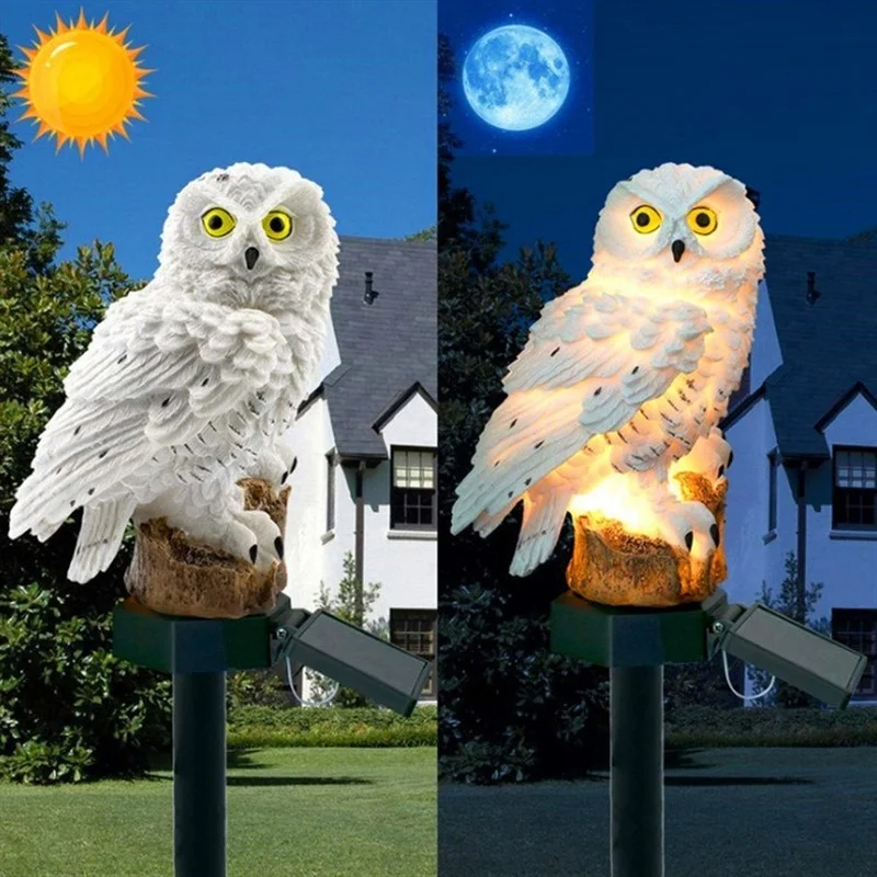 تمثال بومة يعمل بالطاقة الشمسي - مراجعة Outdoor Lighting Setup وسعره