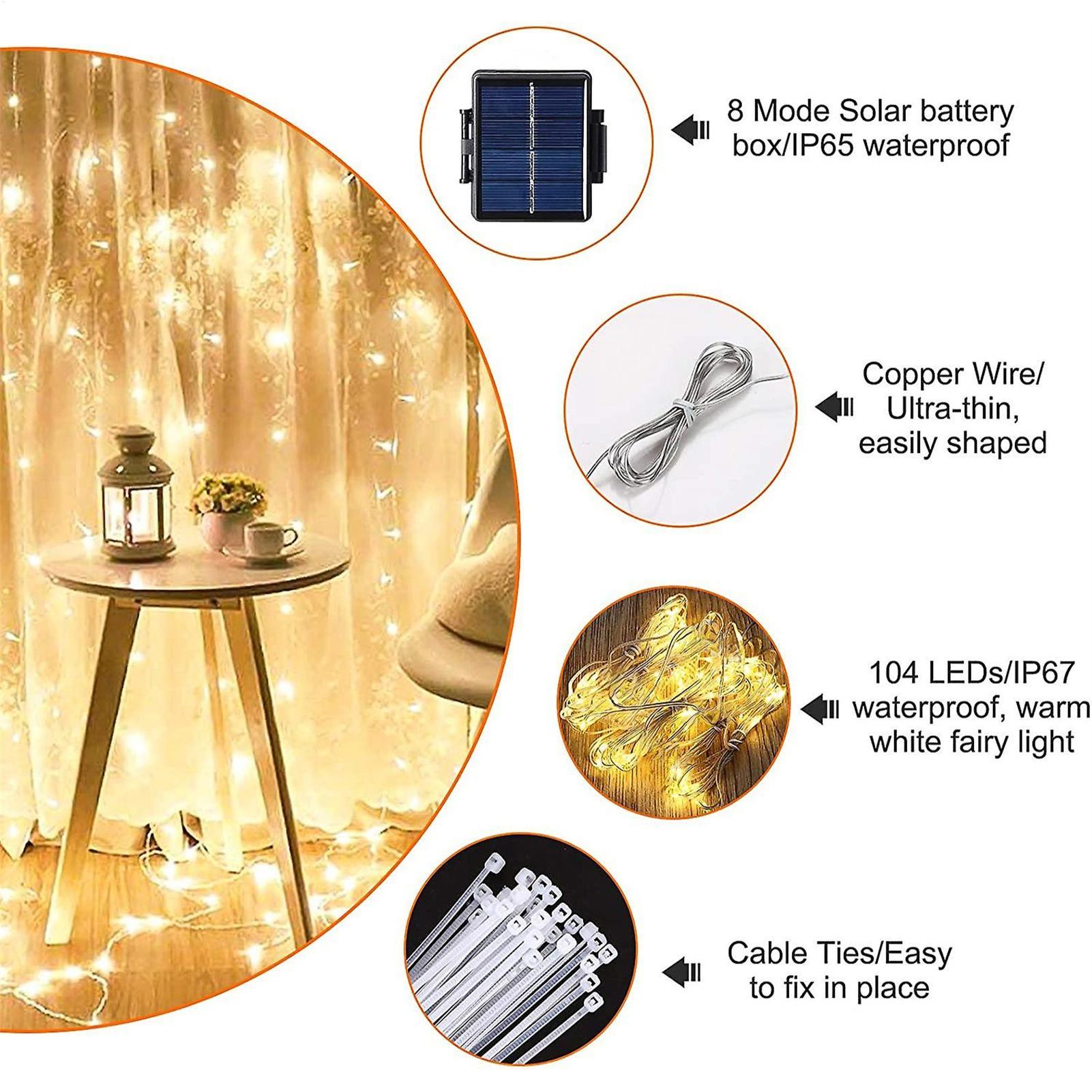 مصباح شمسي على شكل مظلة مع 104 - مراجعة Outdoor Lighting Company وسعره