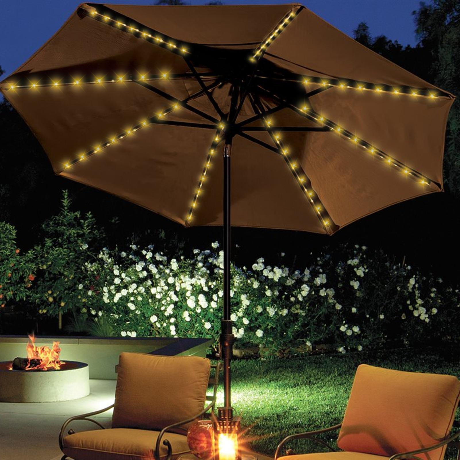 مصباح شمسي على شكل مظلة مع 104 - مراجعة Outdoor Lighting Company وسعره