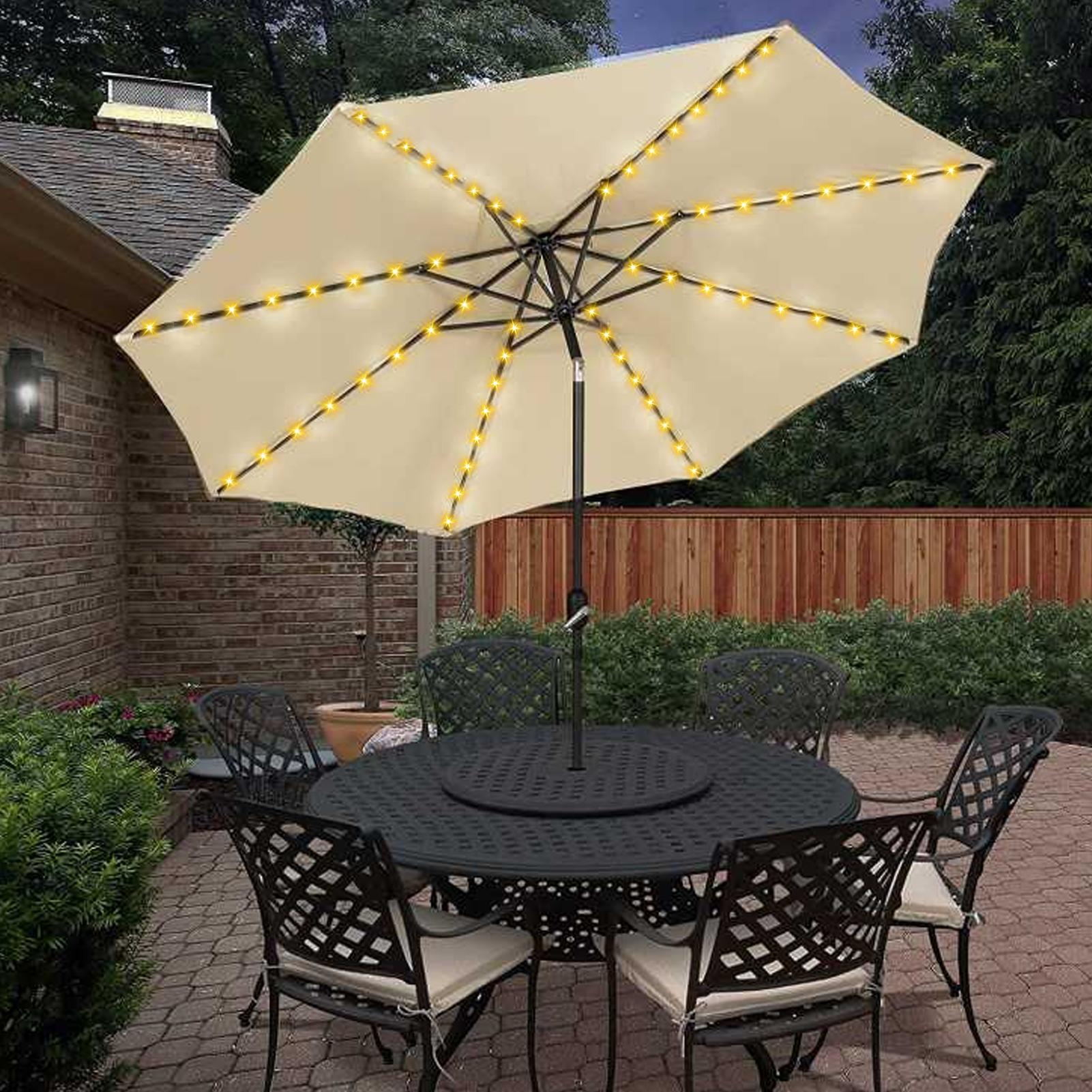 مصباح شمسي على شكل مظلة مع 104 - مراجعة Outdoor Lighting Company وسعره