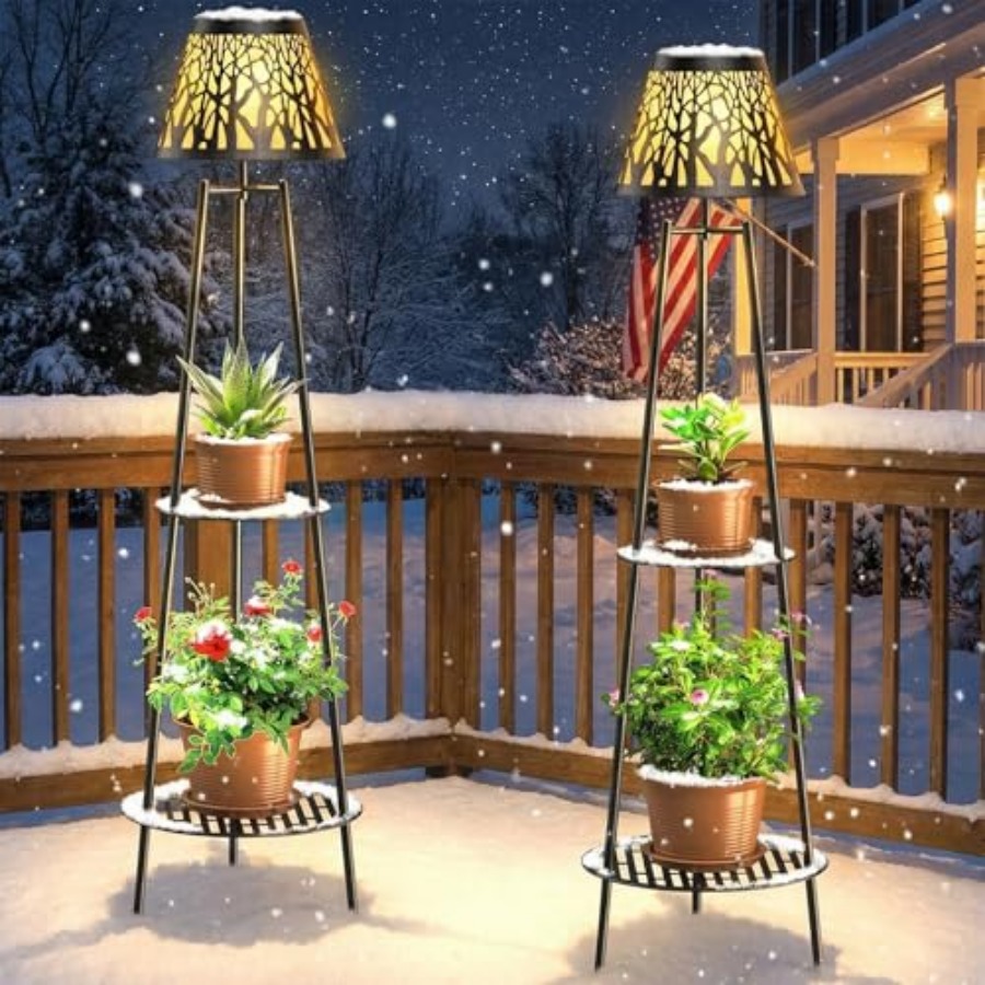 مصباح أرضي شمسي خارجي مع حامل  - مراجعة Outdoor Lighting Led وسعره
