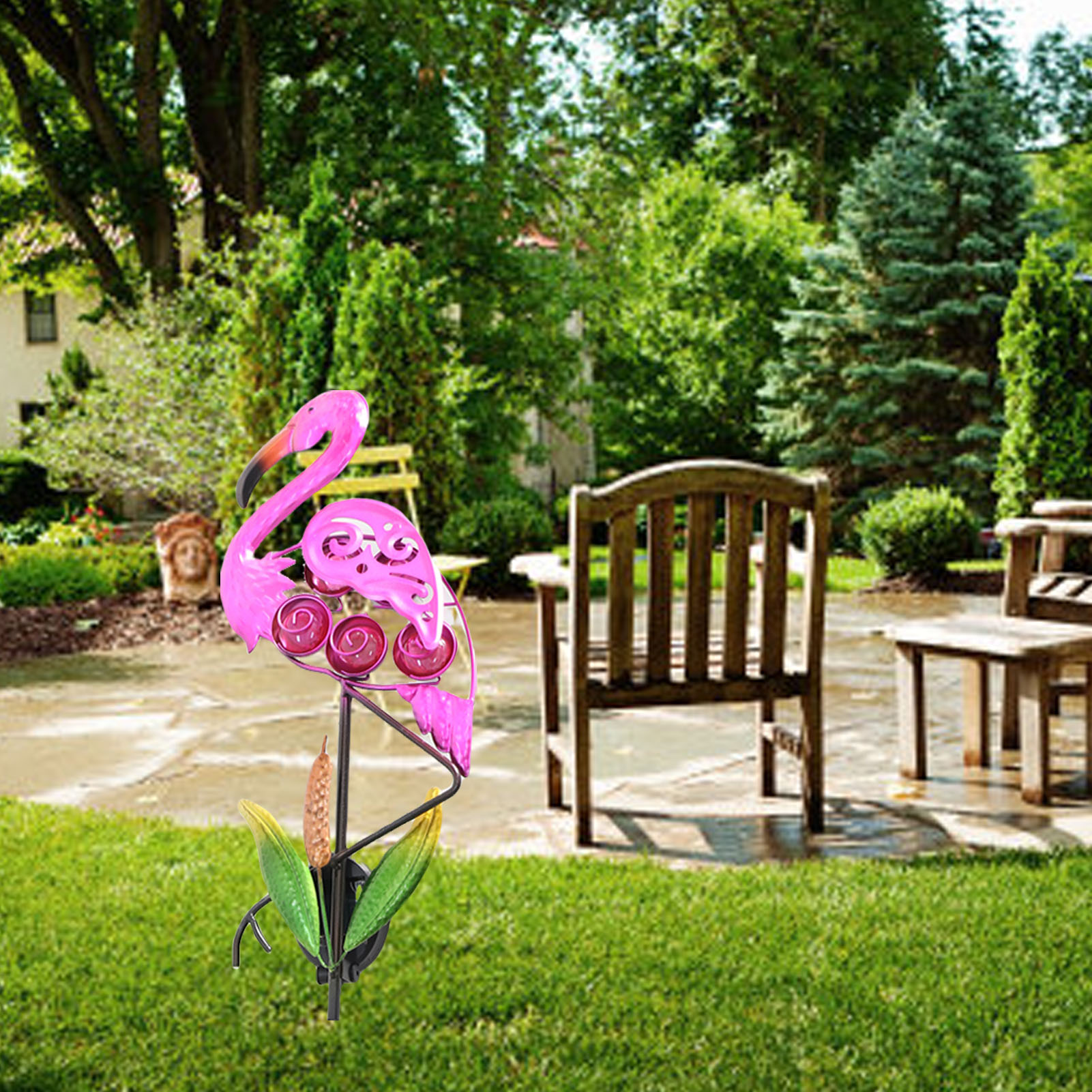 مصباح حديقة شمسي خارجي على شكل - مراجعة Outdoor Lighting Yard Stakes وسعره