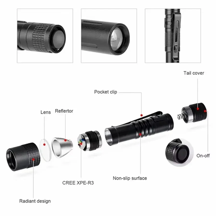 1-4 قطعة قلم LED صغير محمول ضو - مراجعة Outdoor Lighting Setup وسعره