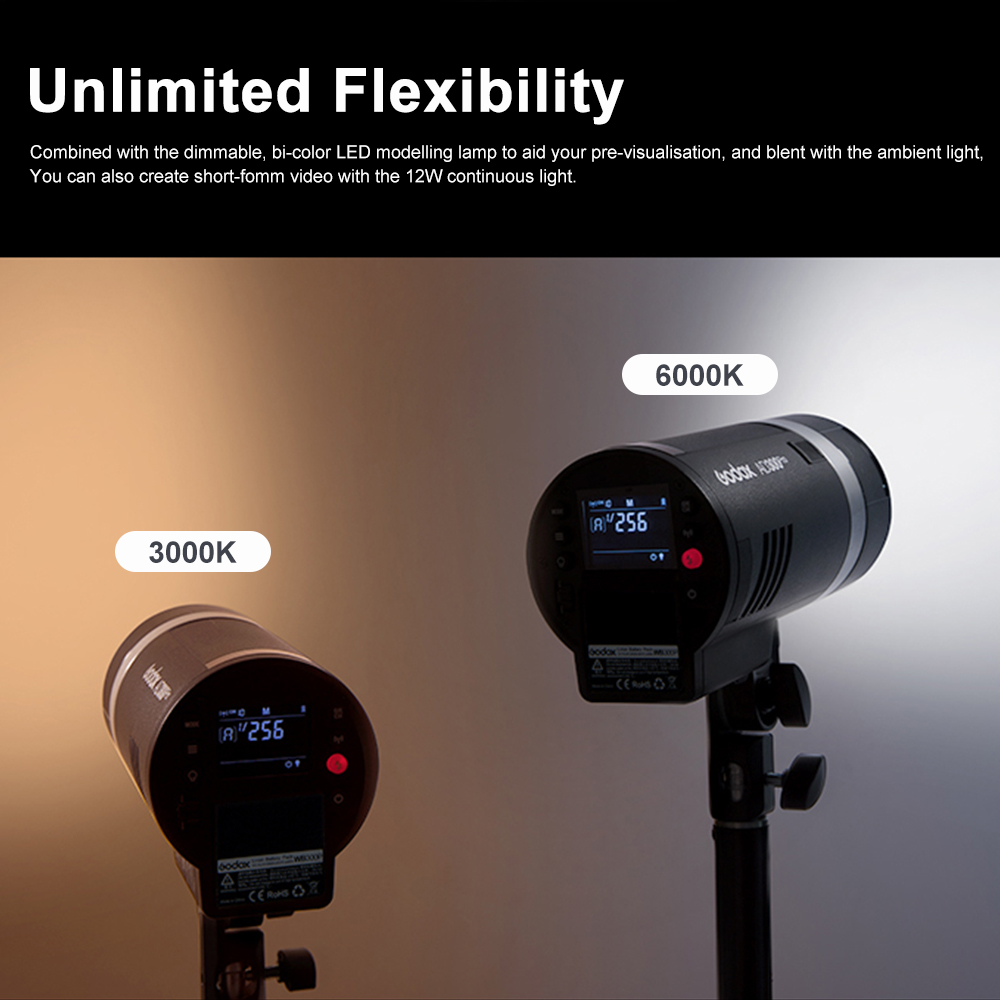 Godox AD300Pro ضوء فلاش خارجي  - مراجعة Outdoor Lighting Kit Photography وسعره
