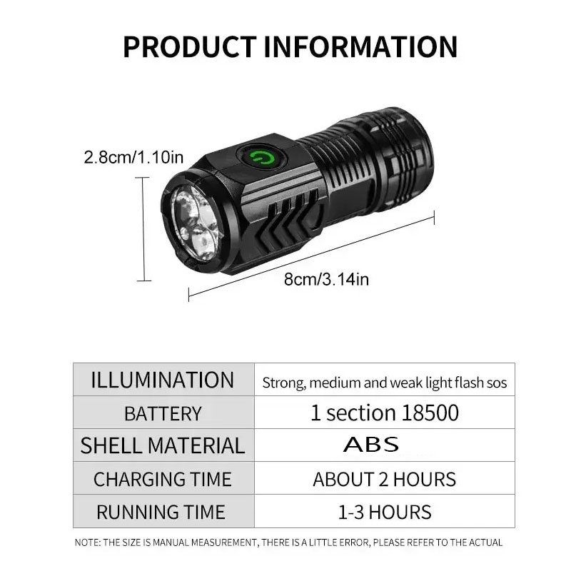 مصباح يدوي صغير 3LED مع مشبك ق - مراجعة Outdoor Lighting Setup وسعره