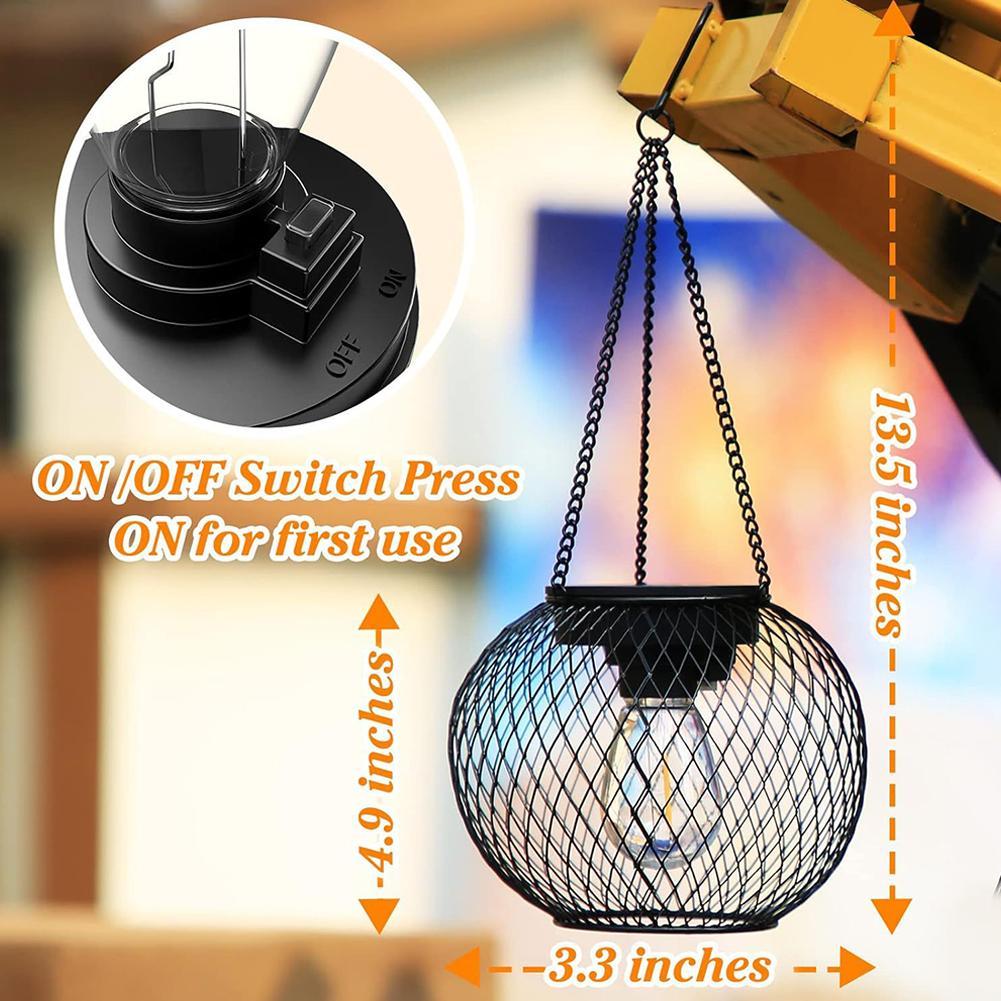 فوانيس شمسية معلقة بتصميم شبكي - مراجعة Outdoor Lighting Grid Screen وسعره