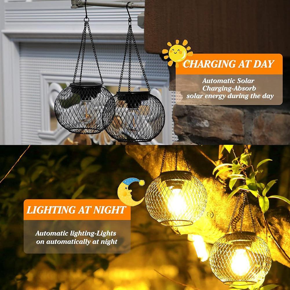 فوانيس شمسية معلقة بتصميم شبكي - مراجعة Outdoor Lighting Grid Screen وسعره