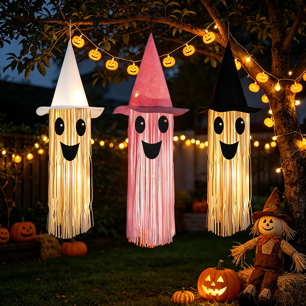 قبعة ساحرة مضيئة للهالوين مع ش - مراجعة Outdoor Lighting Tree وسعره