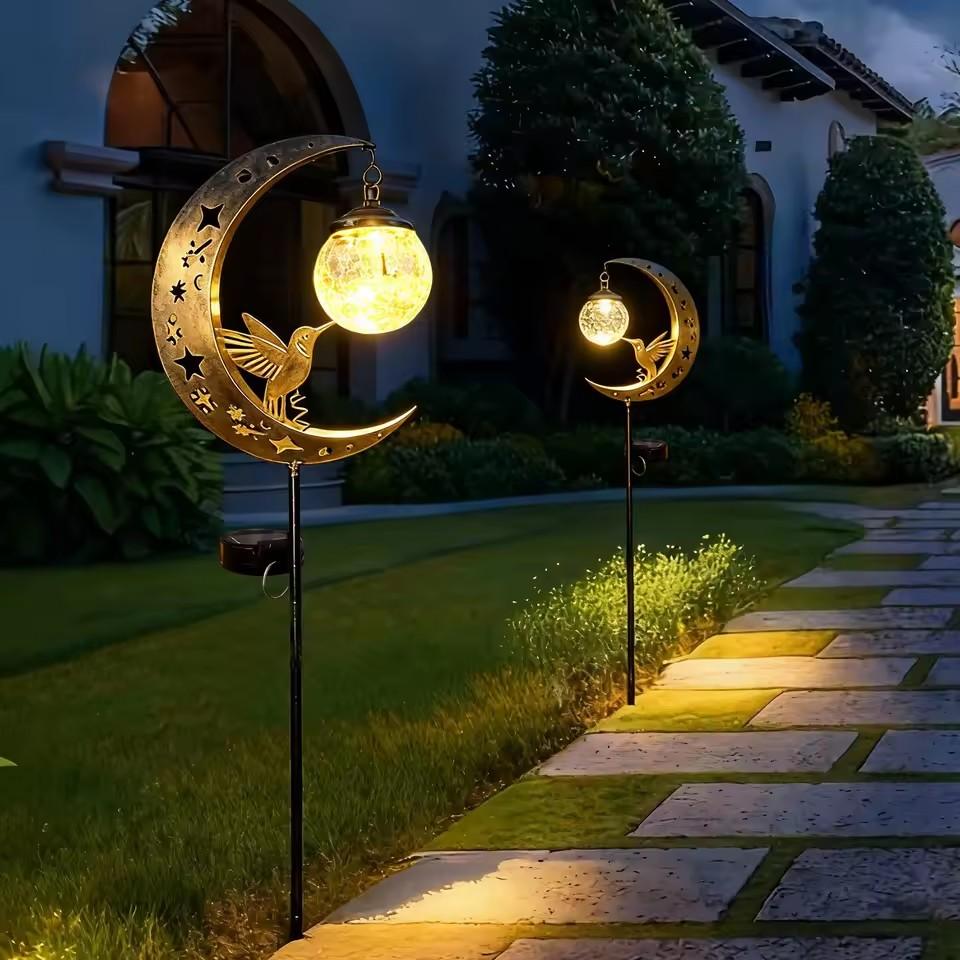 مصباح حديقة شمسي على شكل طائر  - مراجعة Outdoor Lighting Yard Stakes وسعره