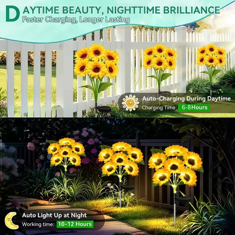 أضواء حديقة شمسية خارجية على ش - مراجعة Outdoor Lighting Yard Stakes وسعره